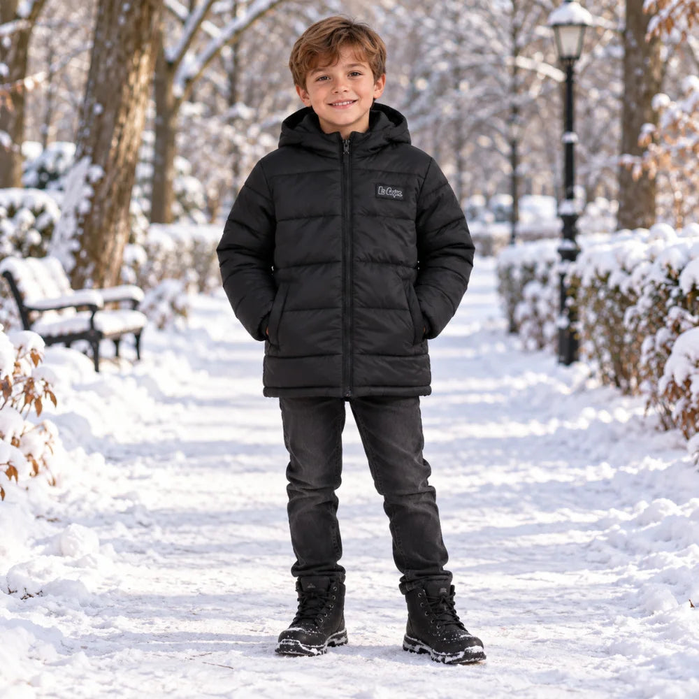 Lee Cooper Kinder Jungen Winterjacke Jacke mit Kapuze Parka Gr. 104-164 - WS-Trend.de