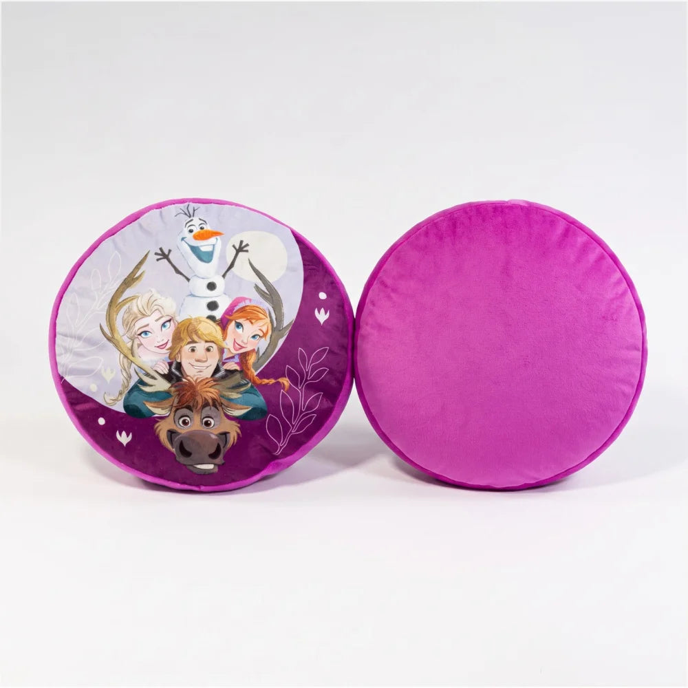 Disney Eiskönigin Anna und Elsa Velours-Dekokissen rund 35 cm - WS-Trend.de