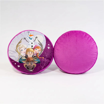 Disney Eiskönigin Anna und Elsa Velours-Dekokissen rund 35 cm - WS-Trend.de