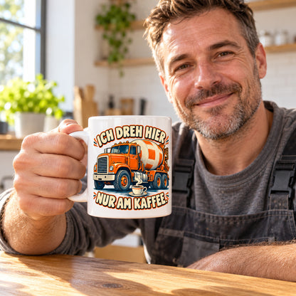 Baustellen Tasse Spruch Keramik 330 ml Geschenk Bauarbeiter beidseitig