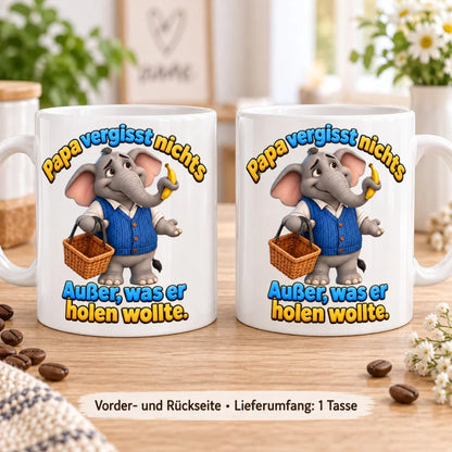 WS-Trend Elefantenpapa Becher Keramik 330 ml Geschenkidee zum Vatertag - WS-Trend.de
