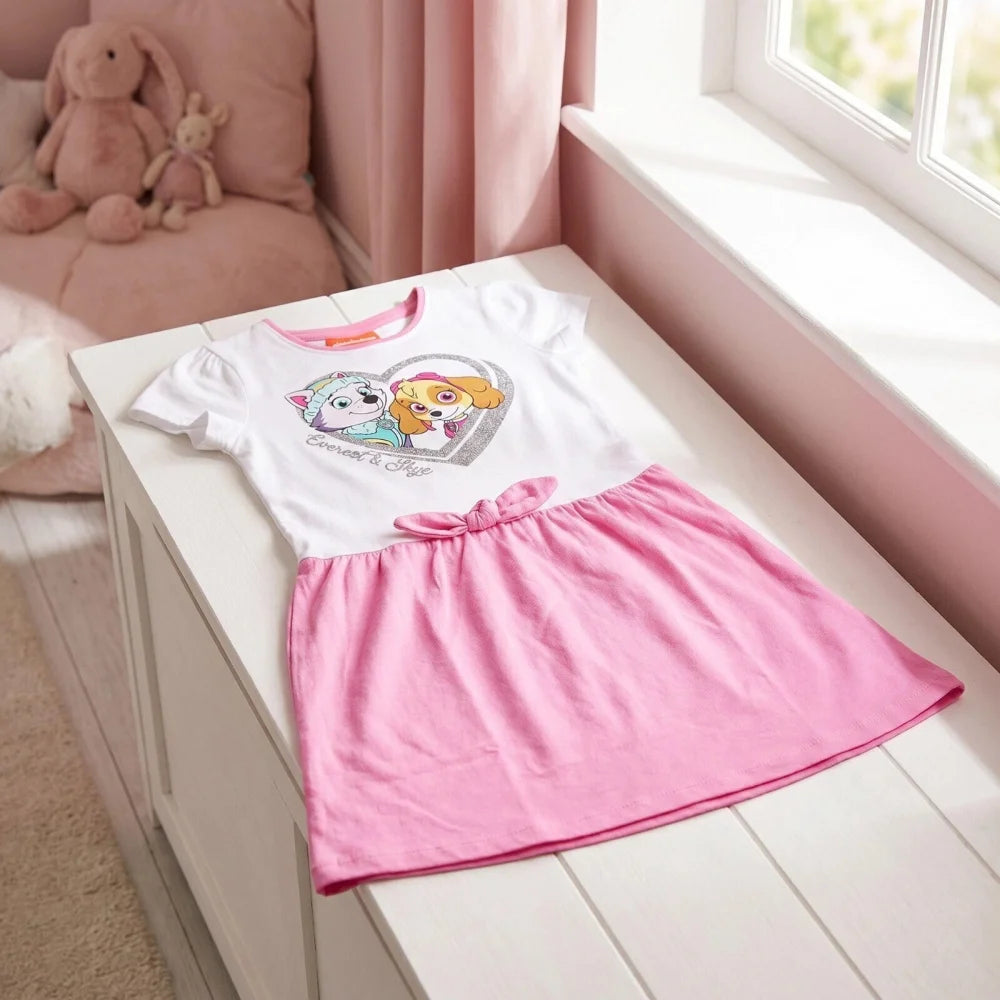 Paw Patrol Skye der Flughund Kinder kurzarm Kleid Sommerkleid 98 -128 Baumwolle - WS-Trend.de