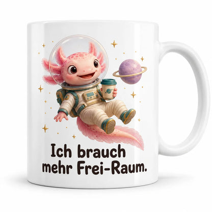 Weltraum-Axolotl Tasse - Geschenkidee mit Spruch - beidseitig bedruckt - WS-Trend.de