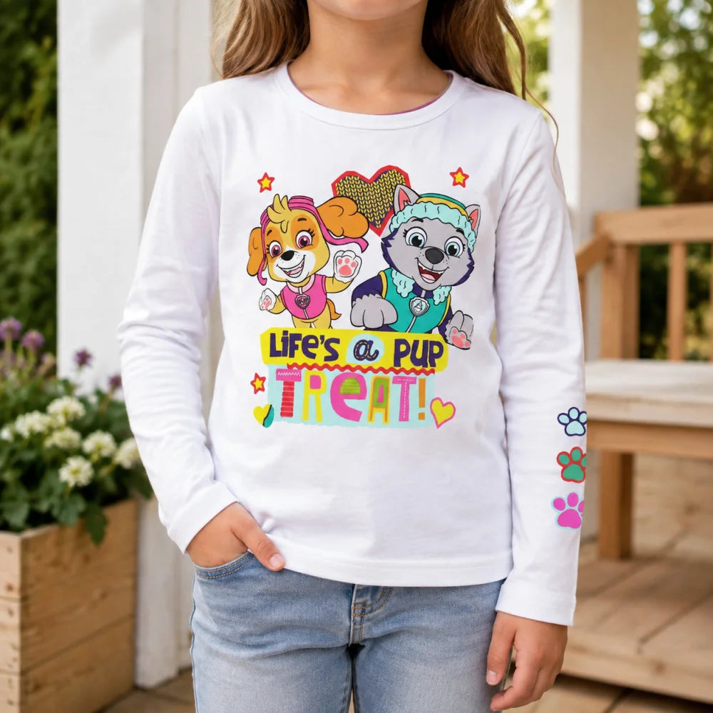 Print-Shirt PAW PATROL Skye Everest Kinder Mädchen Langarmshirt Shirt - WS-Trend.de