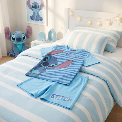 Disney Stitch Jungen Schlafanzug Pyjama Shirt Shorts Gr. 98-128 Baumwolle - WS-Trend.de