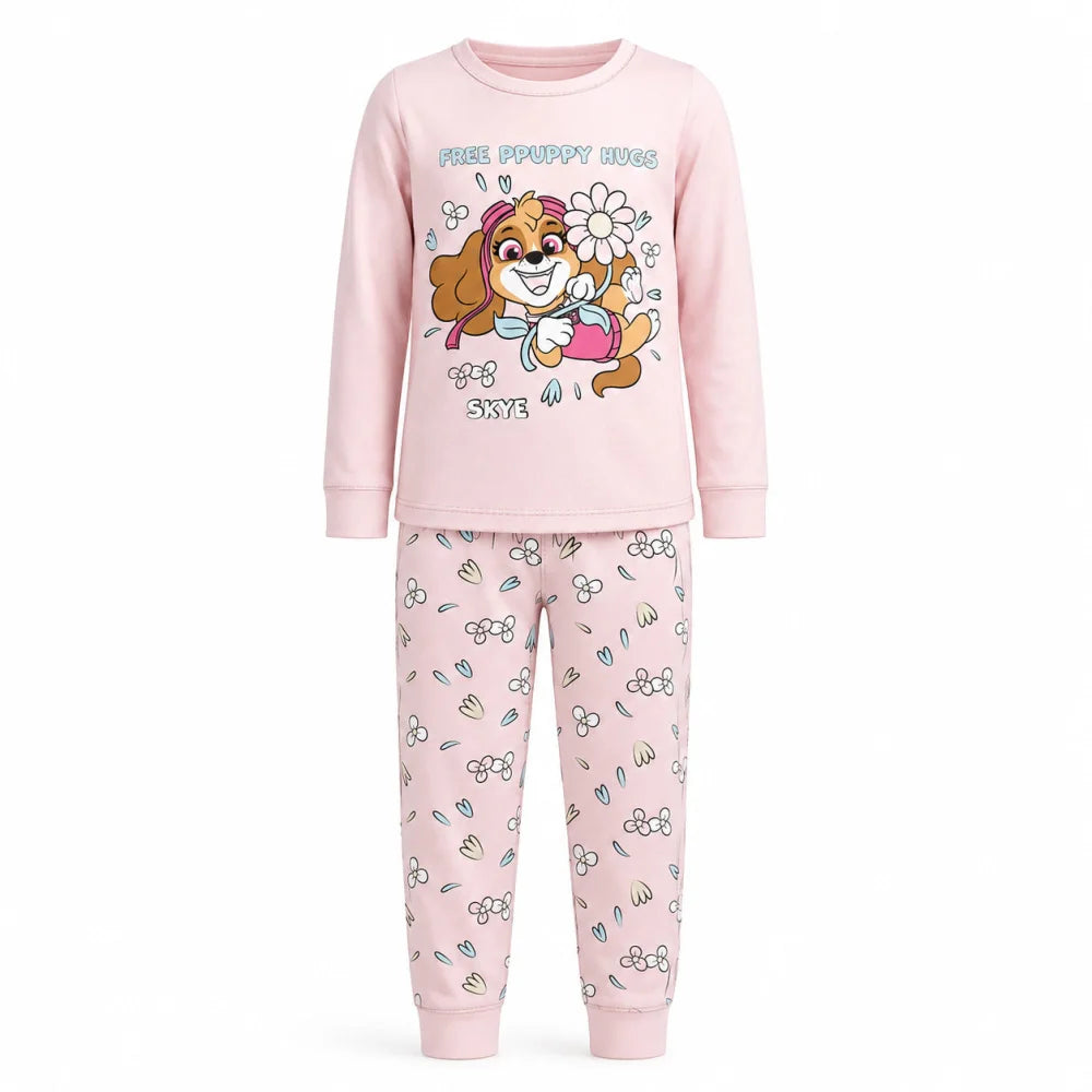 Paw Patrol Skye Kinder Mädchen langarm Schlafanzug Pyjama 104-128 - 100% Baumwol - WS-Trend.de