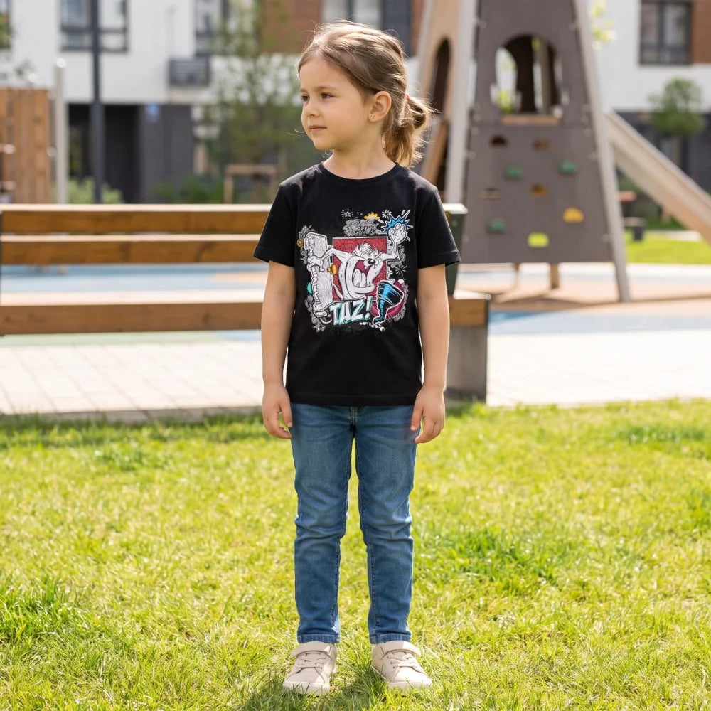Looney Toons TAZ oder Lola Bunny Kinder Mädchen T-Shirt Kurzarm Shirt - WS-Trend.de