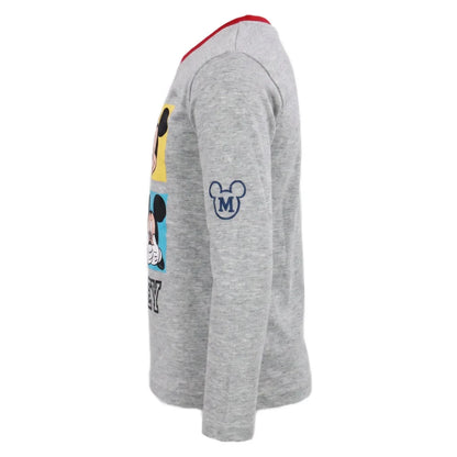 Print-Shirt Disney Mickey Maus Kinder Jungen Langarm Shirt Langarmshirt Gr. 98-128 - WS-Trend.de
