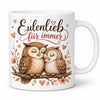 Eulen-Tasse für Lieblingsmenschen - Geschenk zum Jahrestag weiß 330 ml