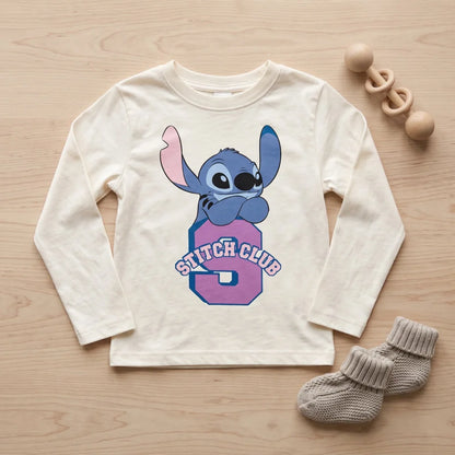 Print-Shirt Disney Stitch Kinder Mädchen Langarmshirt Shirt Gr. 98-128 - WS-Trend.de