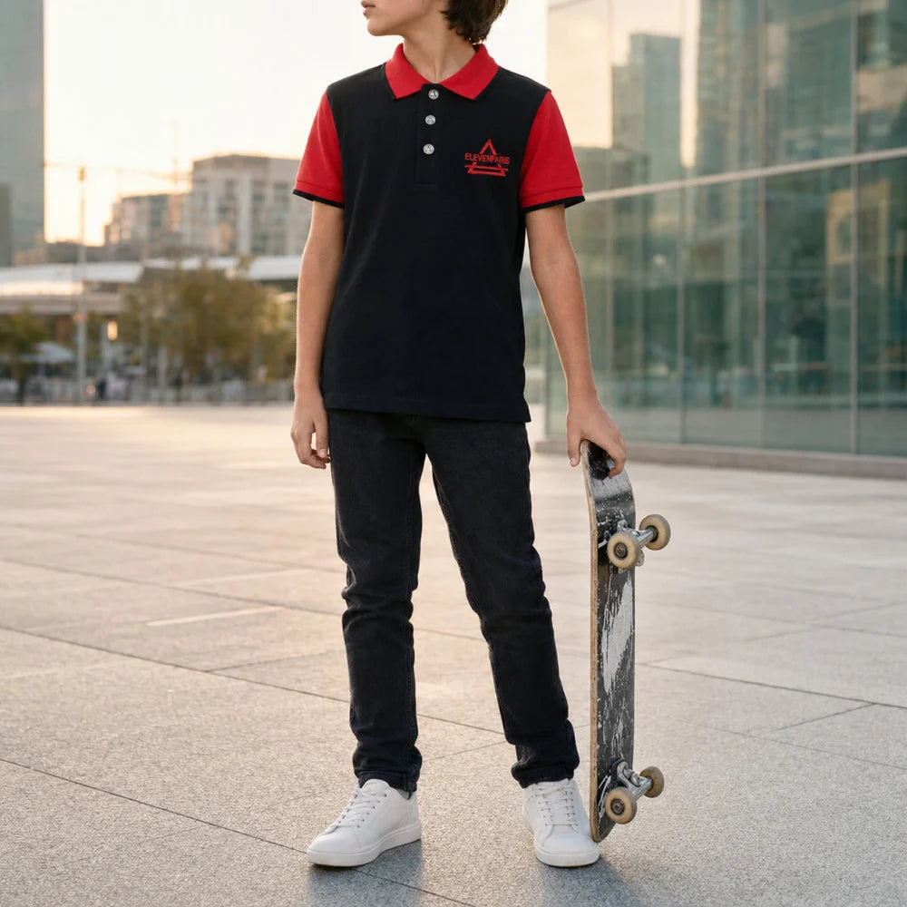 Eleven Paris Jungen Polo T-Shirt Kurzarm Shirt 104 - 164 Baumwolle - WS-Trend.de