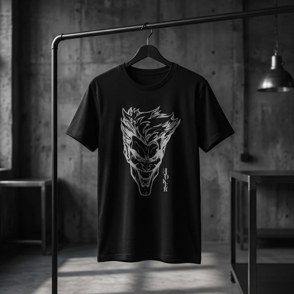 DC Comics Joker Herren Kurzarm T-Shirt Shirt Schwarz Gr. M-L 100% Baumwolle - WS-Trend.de