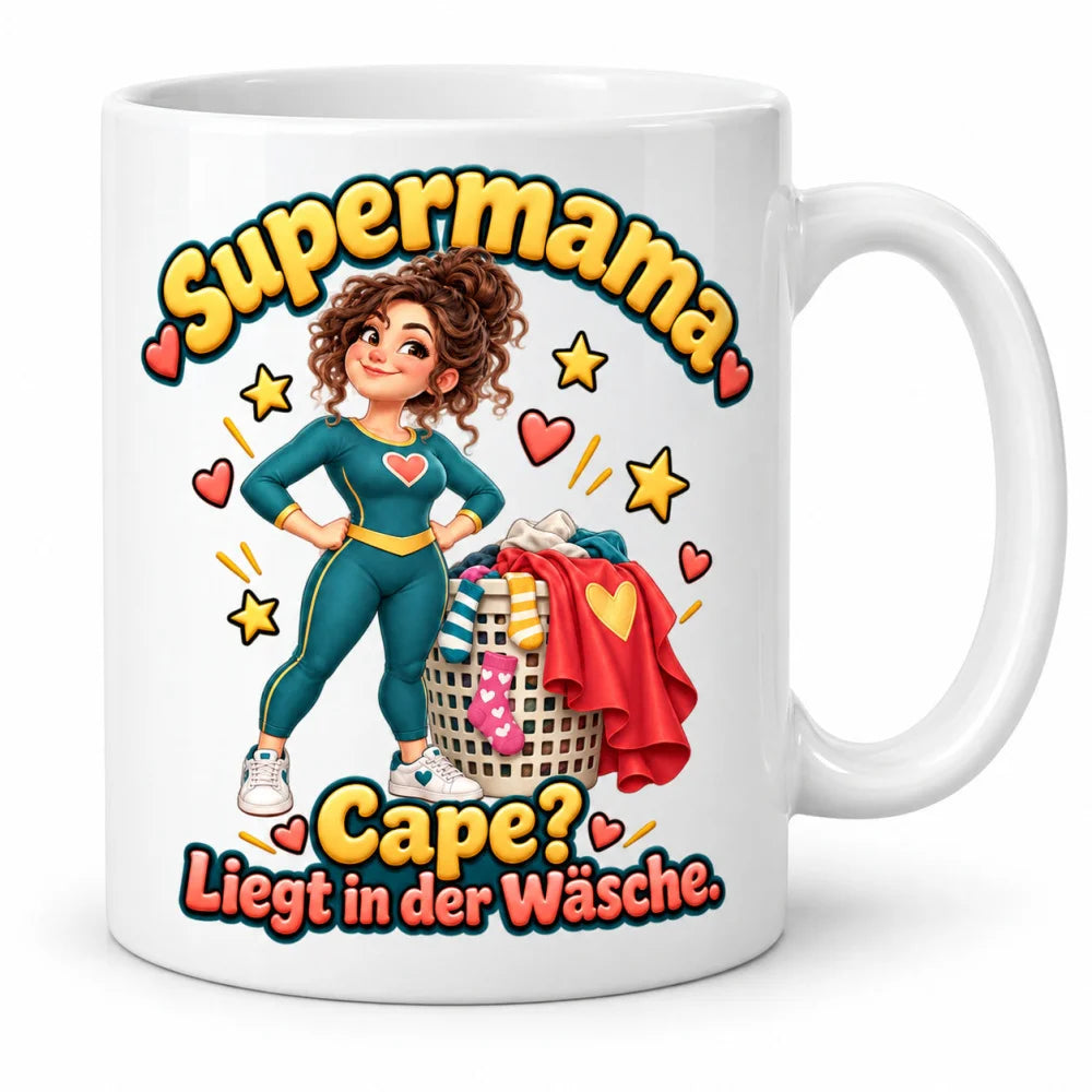 WS-Trend Supermama Kaffeetasse Keramik 330 ml Mama Geschenk mit Spruch - WS-Trend.de