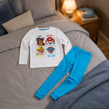 Paw Patrol Kinder Jungen langarm Schlafanzug Pyjama 100% Baumwolle Gr. 110-128 - WS-Trend.de