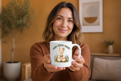 Anti-Stress-Tasse Alpaka – Keramiktasse 325 ml - WS-Trend.de
