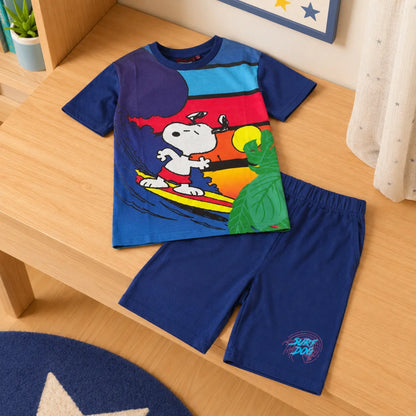 Peanuts Snoopy Kinder Sommerset Shorts plus T-Shirt 100% Baumwolle - WS-Trend.de