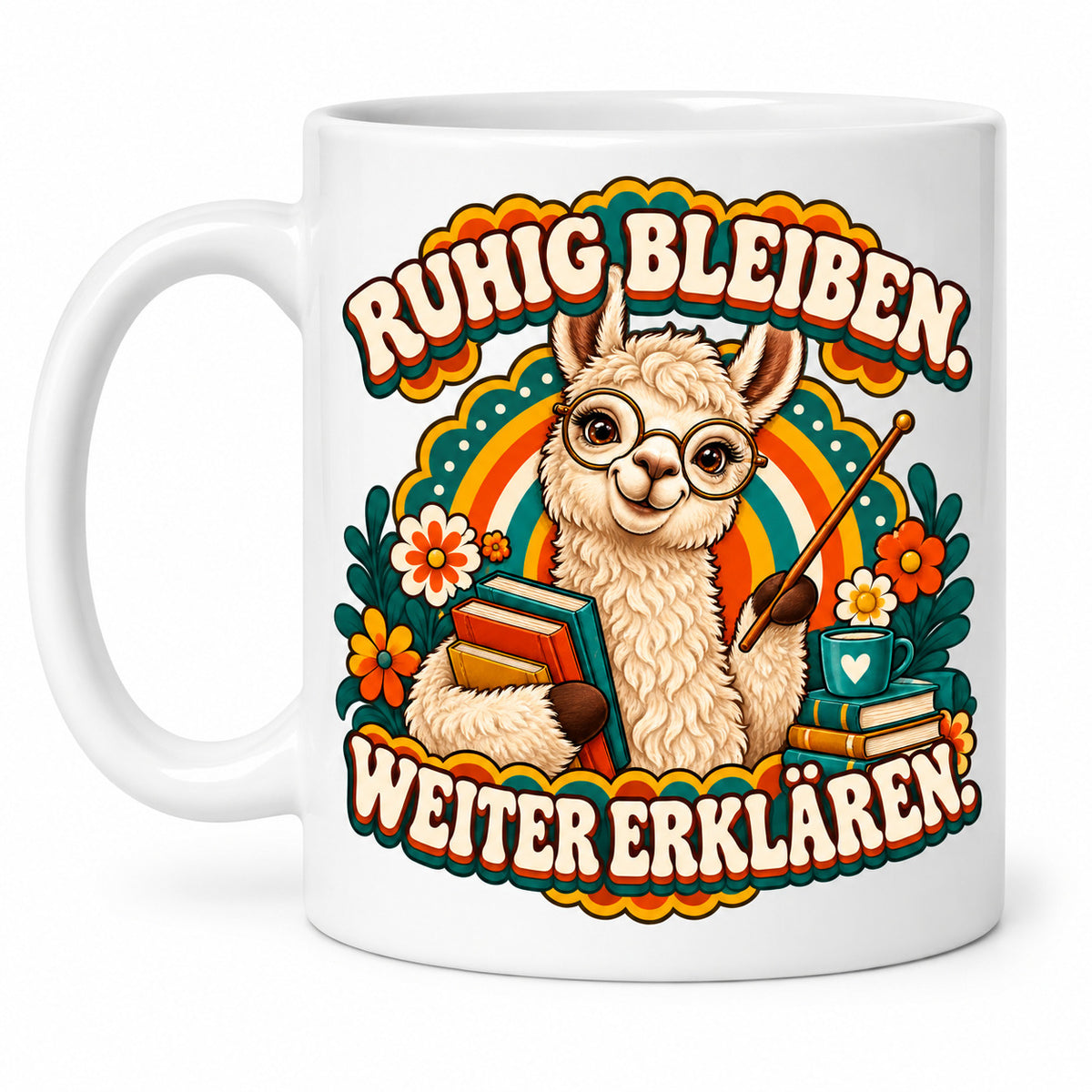 Lehrer Tasse Keramik 330 ml Geschenk Lehrerin Unterricht Spruch Kaffee