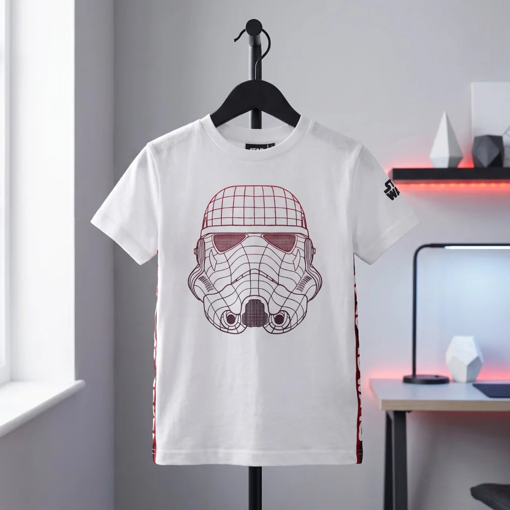 Disney Star Wars Storm Trooper T-Shirt Kurzarm Kinder Jungen Shirt 134 oder 152 - WS-Trend.de