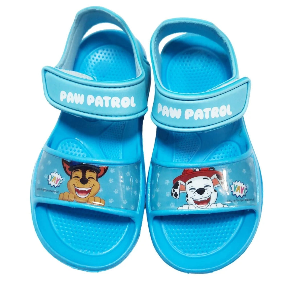 Paw Patrol Chase Marshall Kinder Sandalen Badeschuhe Latschen Klett Gr. 32-33 - WS-Trend.de