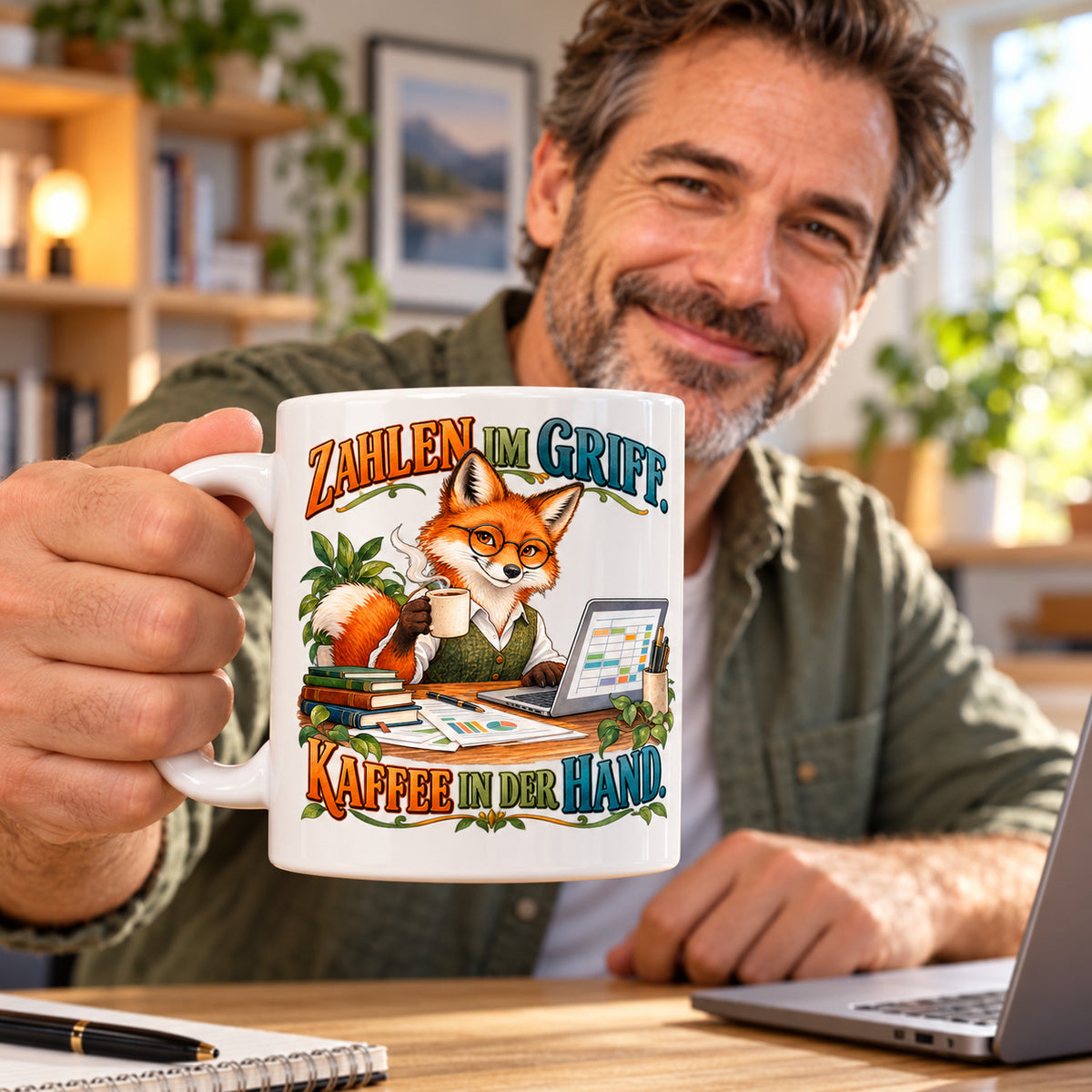 Büro Tasse Keramik 330 ml lustiger Spruch Geschenk Kollegen Homeoffice
