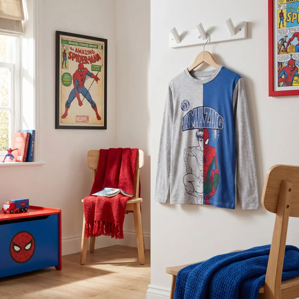 Marvel Spiderman Jungen Kinder Langarmshirt Shirt Gr. 98-128 - WS-Trend.de