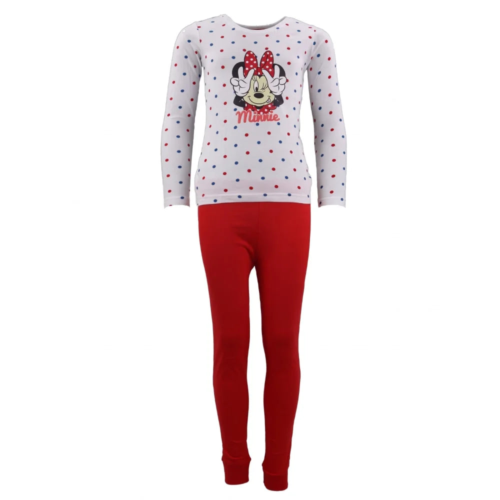 Schlafanzug Disney Minnie Maus Mädchen Kinder Pyjama lang - WS-Trend.de