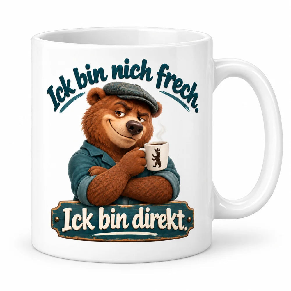 WS-Trend Berliner Bär Kaffeetasse mit Spruch Keramik 330 ml Motivtasse - WS-Trend.de