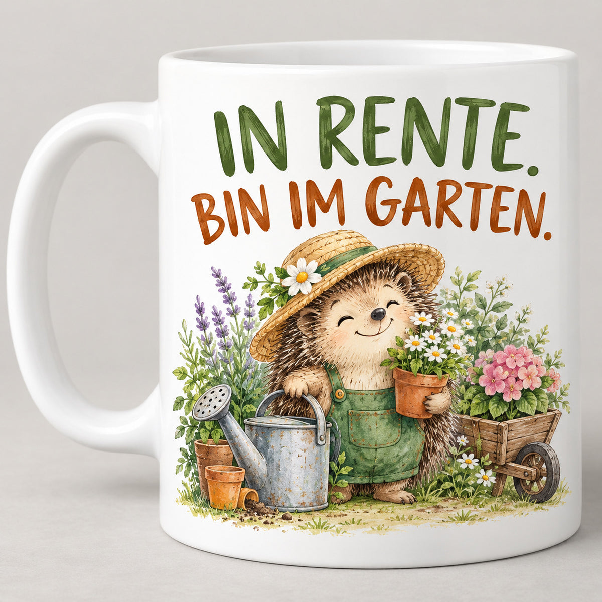 Rententasse mit Spruch Keramik 330ml Geschenk zum Ruhestand beidseitig