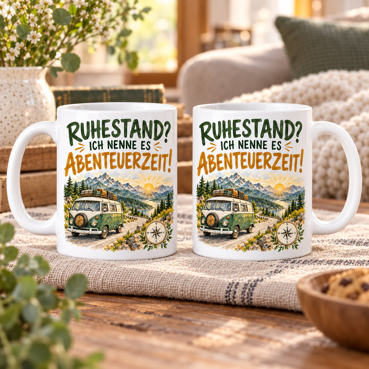 Rententasse mit Spruch Keramik 330ml Geschenk zum Ruhestand beidseitig