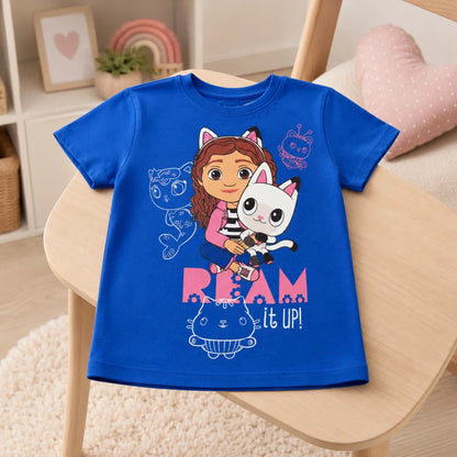 Print-Shirt Gabby’s Dollhouse Netflix Gabbys Mädchen Kinder T-Shirt Shirt 100% Baumwolle - WS-Trend.de