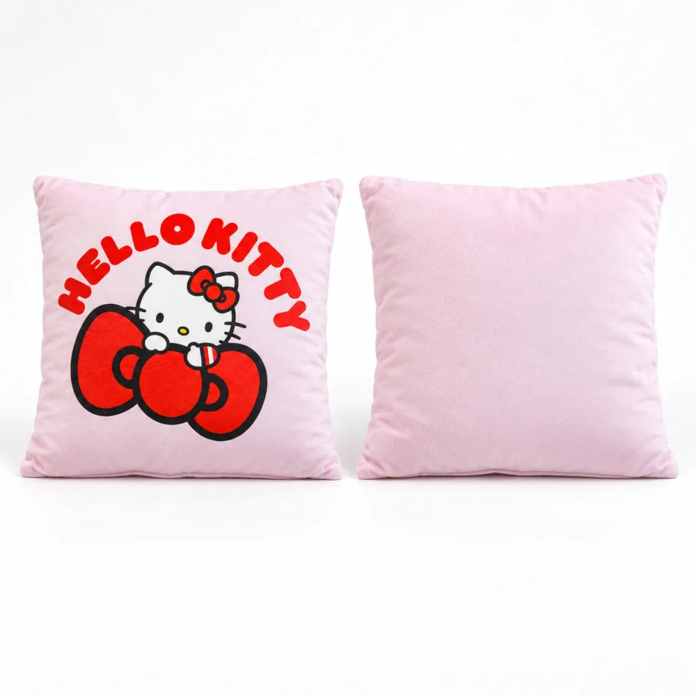 Hello Kitty Dekokissen 35x35x5 cm rote Schleife Hellrosa - WS-Trend.de