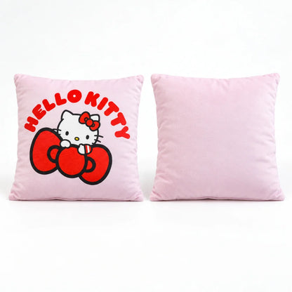 Hello Kitty Dekokissen 35x35x5 cm rote Schleife Hellrosa - WS-Trend.de