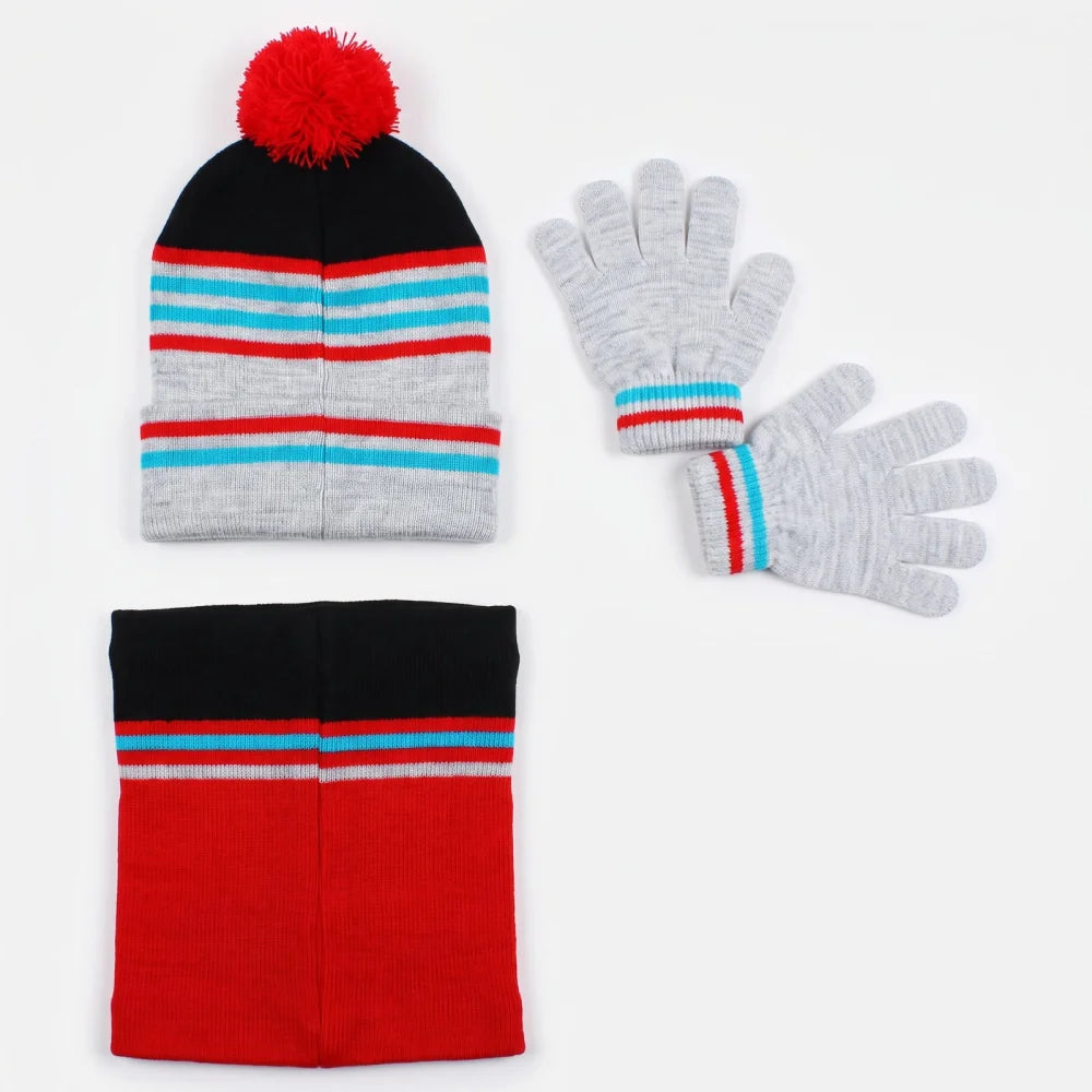 Spider-Man Winterset mit Bommelmütze Loop und Handschuhen 53/54 - WS-Trend.de