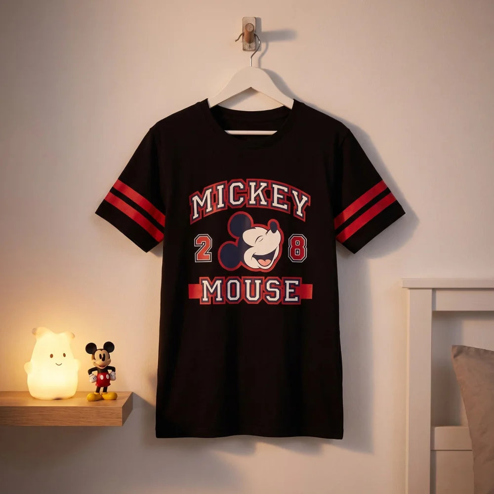 Schlafanzug Disney Mickey Maus Damen kurzarm Schlafshirt Nachthemd XS-M - WS-Trend.de
