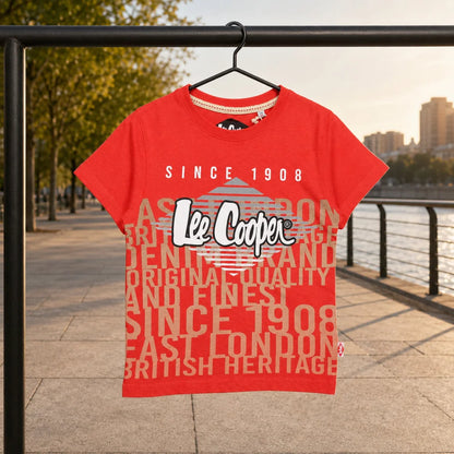 Lee Cooper Kinder Jungen T-Shirt Kurzarm Shirt 104-152 - 100% Baumwolle - WS-Trend.de