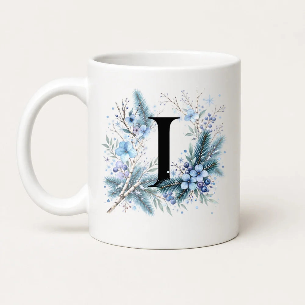 Winter Tasse A-Z Buchstaben 325 ml Keramik Geschenkidee personalisiert - WS-Trend.de
