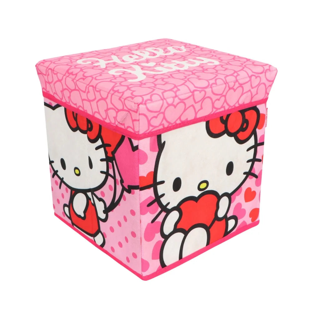 Hello Kitty Kinder Spielzeug Korb Spielzeugkorb Deckel 30x30x30 cm - WS-Trend.de