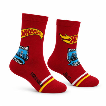 Hot Wheels Kindersocken 2 Paar Rot/Schwarz Größen 23–34 - WS-Trend.de
