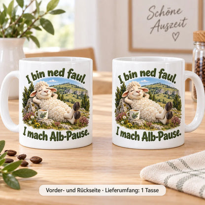 WS-Trend Alb Schäfle Tasse schwäbischer Spruch Keramik 330 ml Geschenk - WS-Trend.de