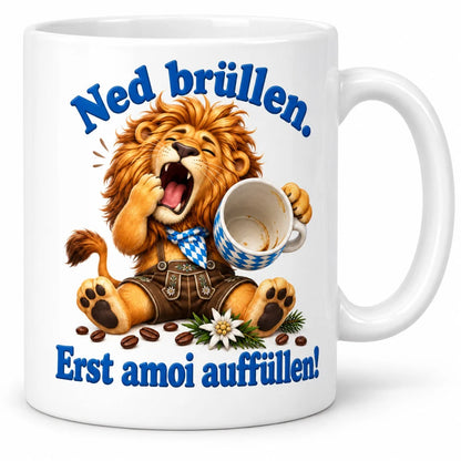 WS-Trend Löwe Tasse mit bayerischem Spruch Keramik 330 ml Geschenkidee - WS-Trend.de
