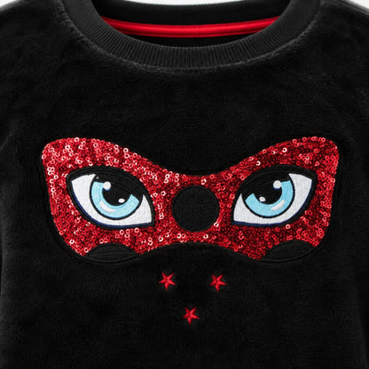 Miraculous Ladybug Kinder Fleece Pullover Sweater Rot Schwarz Gr. 104 - WS-Trend.de