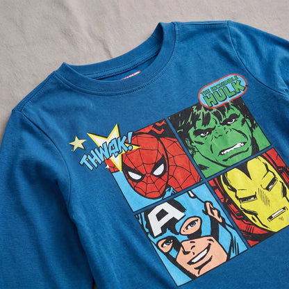 Marvel Avengers Kinder Jungen Schlafanzug Pyjama lang Sleepwear Gr. 104 - WS-Trend.de