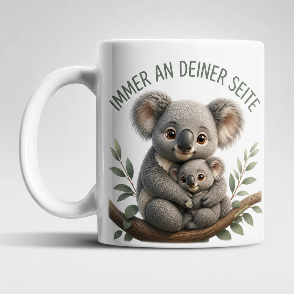 Immer an deiner Seite Tasse 325 ml Keramik Tiermotiv Geschenkidee Bunt - WS-Trend.de