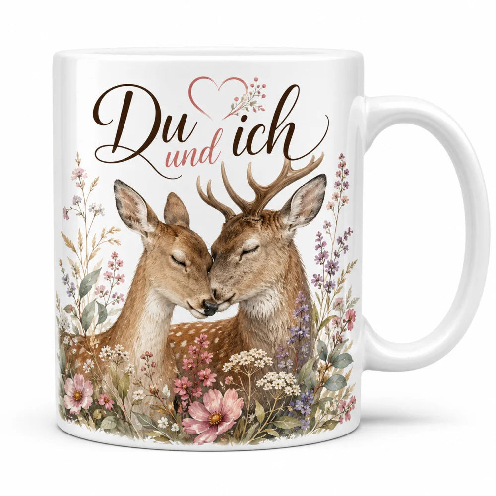 Reh-Tasse für Lieblingsmenschen - Geschenk zum Valentinstag beidseitig - WS-Trend.de