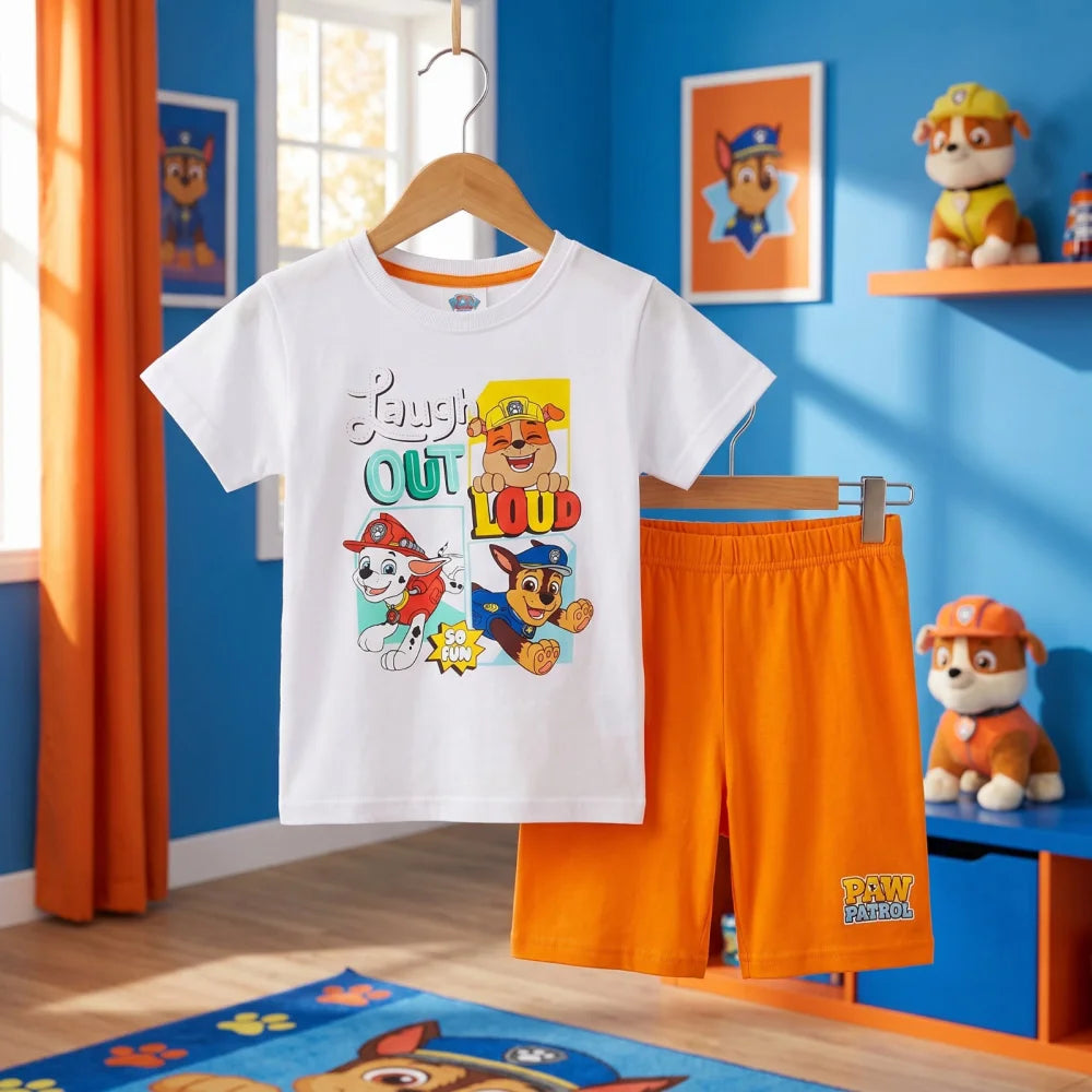 Paw Patrol Kinder Schlafanzug Pyjama kurz Nachtwäsche 98-128 100% Baumwolle NEU - WS-Trend.de
