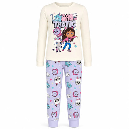 Gabbys Dollhouse Kinder Mädchen langarm Schlafanzug Pyjama 104-128 - 100% Baumwolle - WS-Trend.de