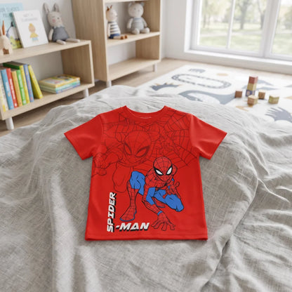 Print-Shirt MARVEL Spiderman Kinder Jungen T-Shirt Kurzarm Shirt Gr. 98 bis 128 - WS-Trend.de
