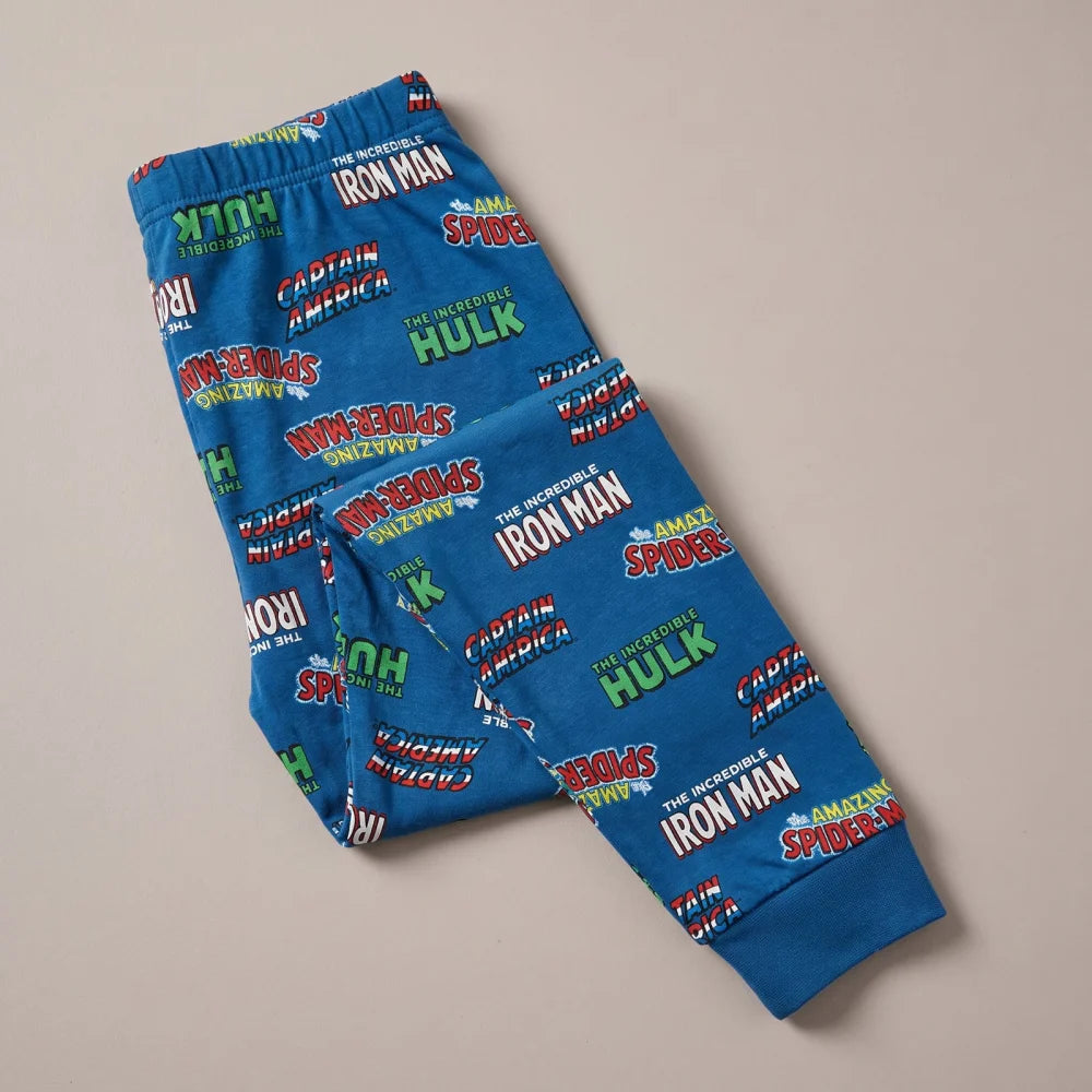 Marvel Avengers Kinder Jungen Schlafanzug Pyjama lang Sleepwear Gr. 104 - WS-Trend.de