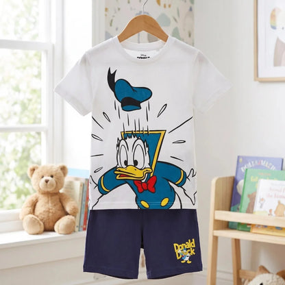 Disney Donald Duck Kinder Jugend Schlafanzug Pyjama 98-128 100% Baumwolle - WS-Trend.de
