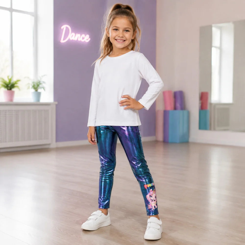 Poopsie Einhorn Kinder Mädchen Leggings glitzer Sporthose Gr. 110 - WS-Trend.de